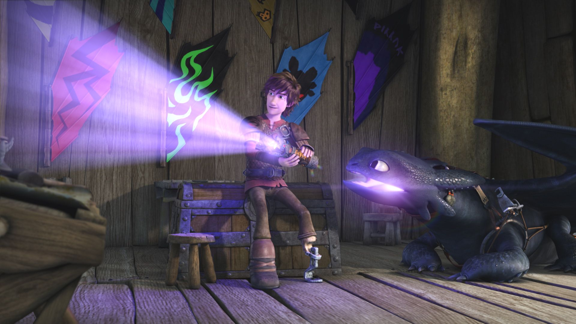 Toothless Dragon Racers Toothless And His Kids Visit New Berk Scene How To Train Your Dragon