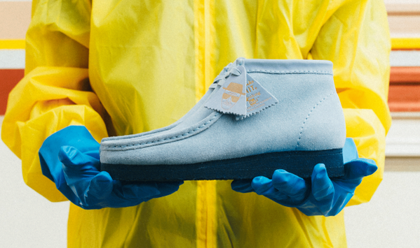 Men’s Clark’s- Walter White shoes Clarks X Bait X Breaking Bad Wallabee Sky - Blue | Editorialist main image 4
