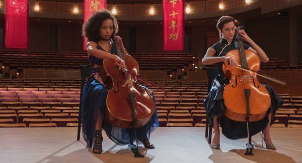 Two women playing the cello in The Perfection