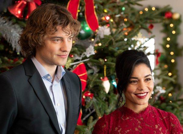 vanessa hudgens red dress knight before christmas THE KNIGHT BEFORE CHRISTMAS Trailer (2019) Vanessa Hudgens
