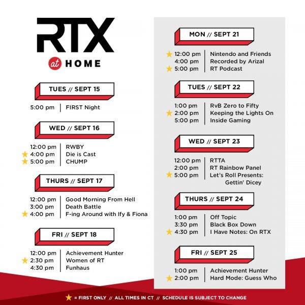 RTX 2020 Dates: Rooster Teeth At-Home Convention Schedule Revealed