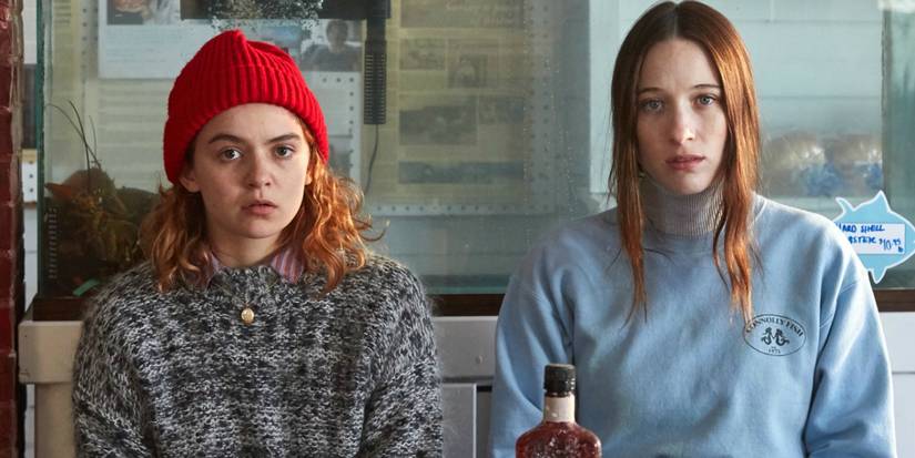 Sophie Lowe and Morgan Saylor as the Connolly sisters in 'Blow the Man Down'