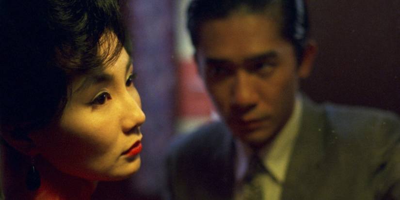 A man looking at a woman in In the Mood for Love