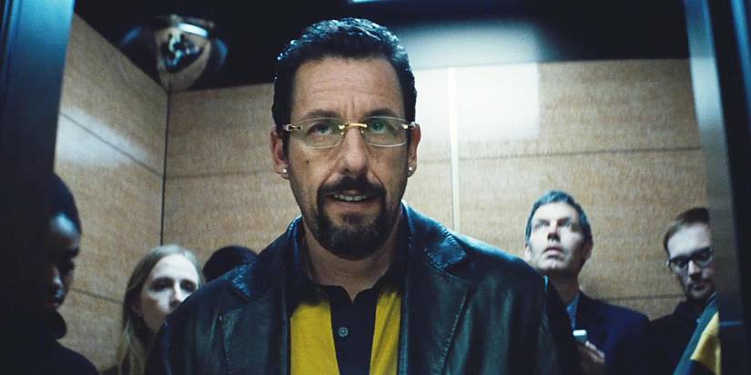 Adam Sandler as Howard in an elevator in Uncut Gems.