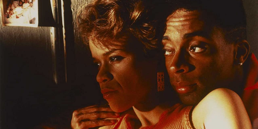 Mookie (Spike Lee) holding Tina (Rosie Perez) in Do the Right Thing