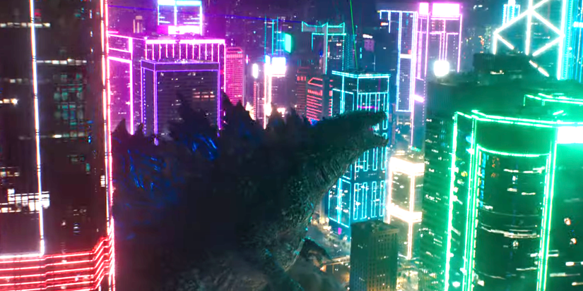 Godzilla walks through downtown in 'Godzilla vs. Kong'