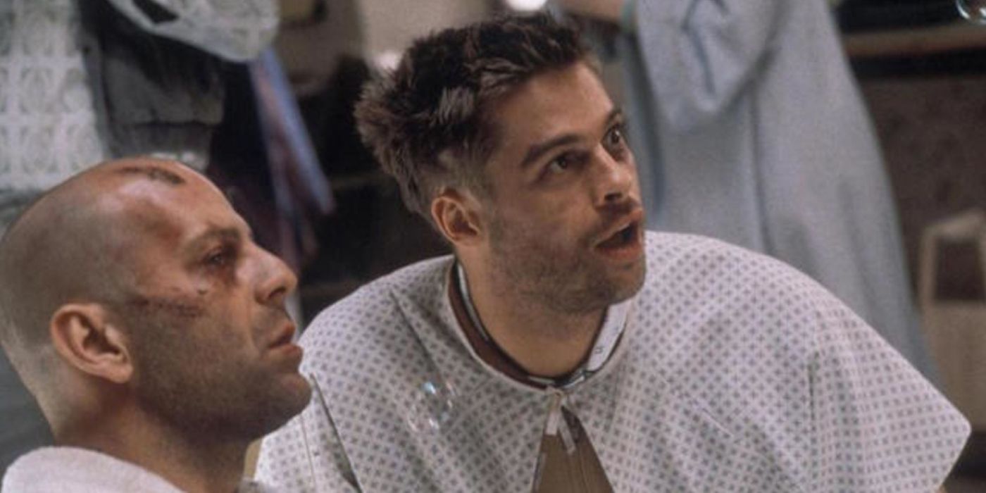 Jeffrey and James looking in the same direction while at a mental isntitution in 12 Monkeys