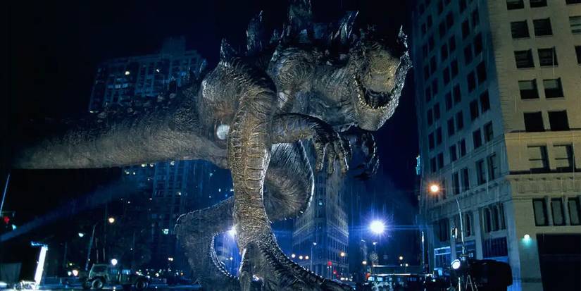 Zilla menaces the city in Godzilla (1998)