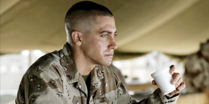 Anthony Swaford looking pensive in Jarhead