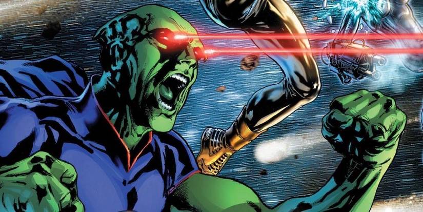 Martian Manhunter with laser vision
