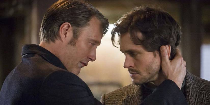 Mads Mikkelsen and Hugh Dancy in Hannibal.