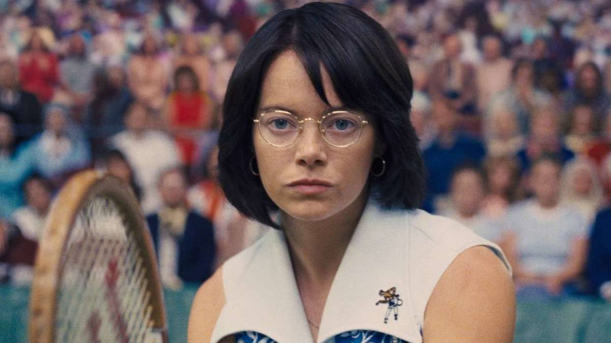 Emma Stone as Billie King looking ready in the Battle of the Sexes