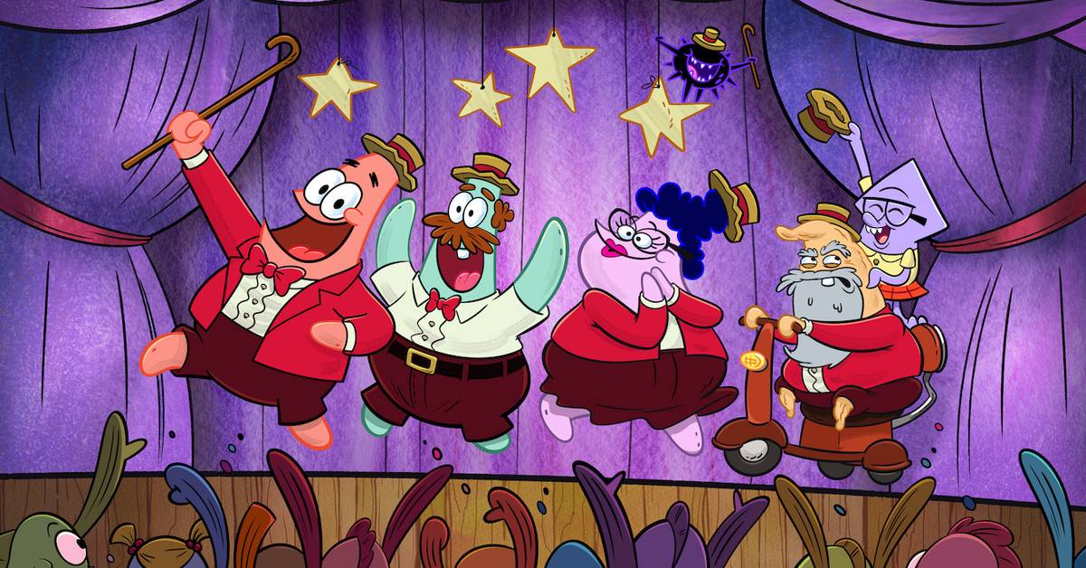 Aufgeregter Spongebob Und Patrick