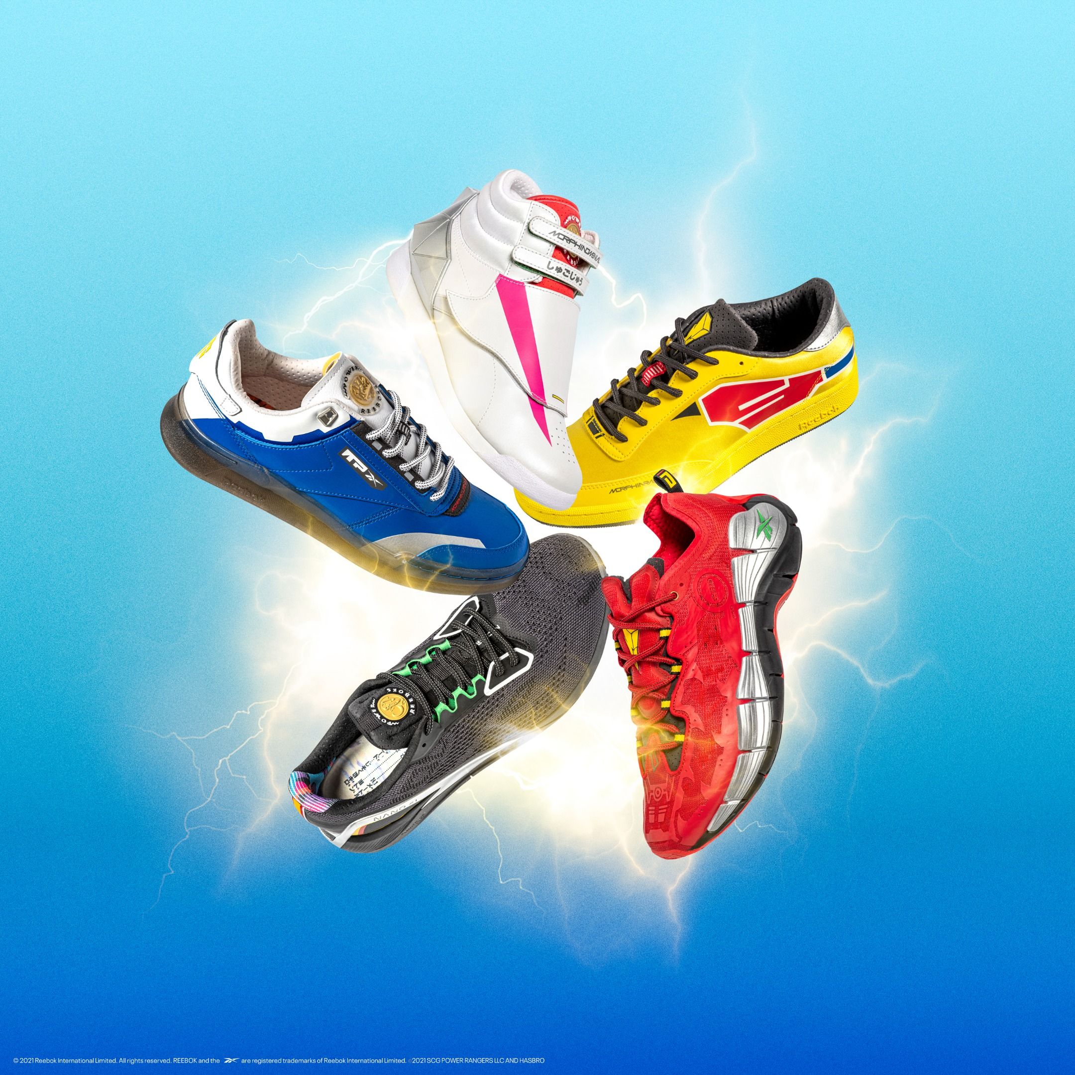 power ranger reebok shoes