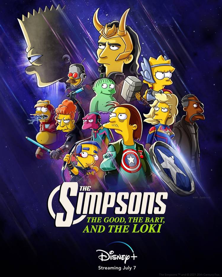 The Simpsons and Loki Collide in All-New Animated Crossover Short on ...