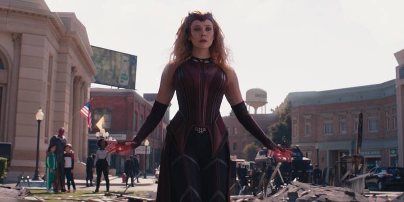 The Scarlet Witch in Westview in WandaVision
