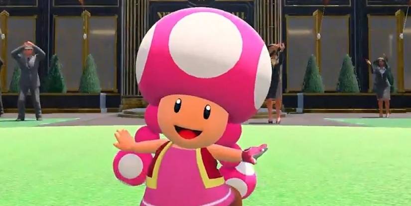 Toadette smiling in Mario Golf Super Rush