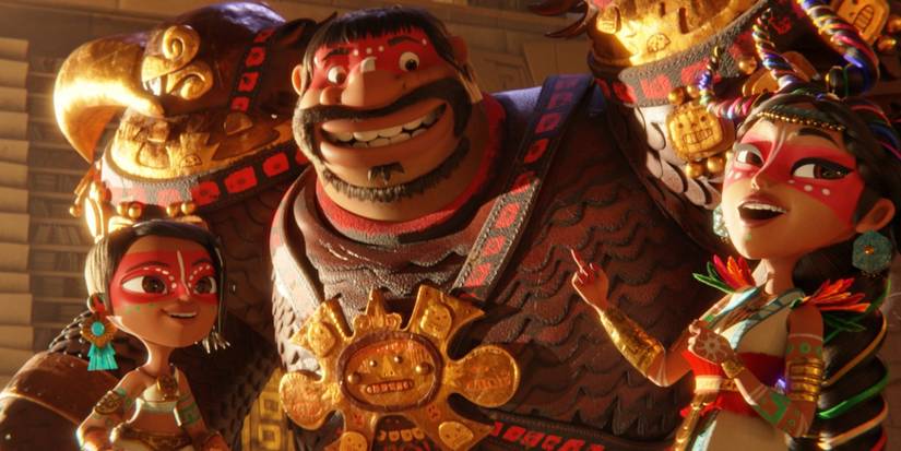 A group of characters from Maya and the Three