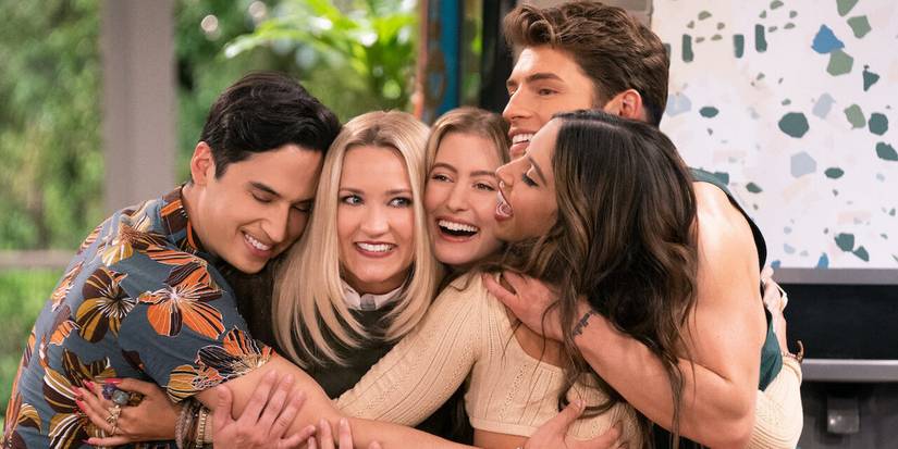 The cast of 'Pretty Smart' in a group hug