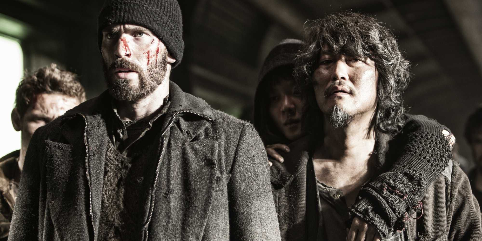 Chris Evans and Song Kang-Ho in Snowpiercer