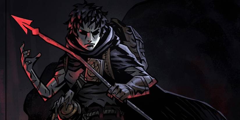 A character holding a spear in darkest-dungeon-ii