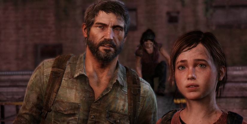 Joel and Ellie looking ahead in The Last of Us