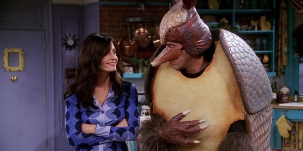 why does ross dress up as an armadillo for christmas That holiday armadillo 'Friends' episode really hits home this Christmas/Hanukkah  season
