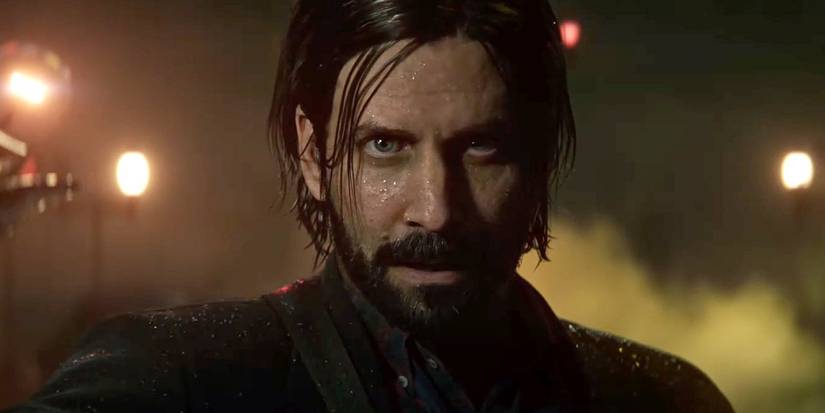Alan Wake's face in the Alan Wake 2 reveal trailer.