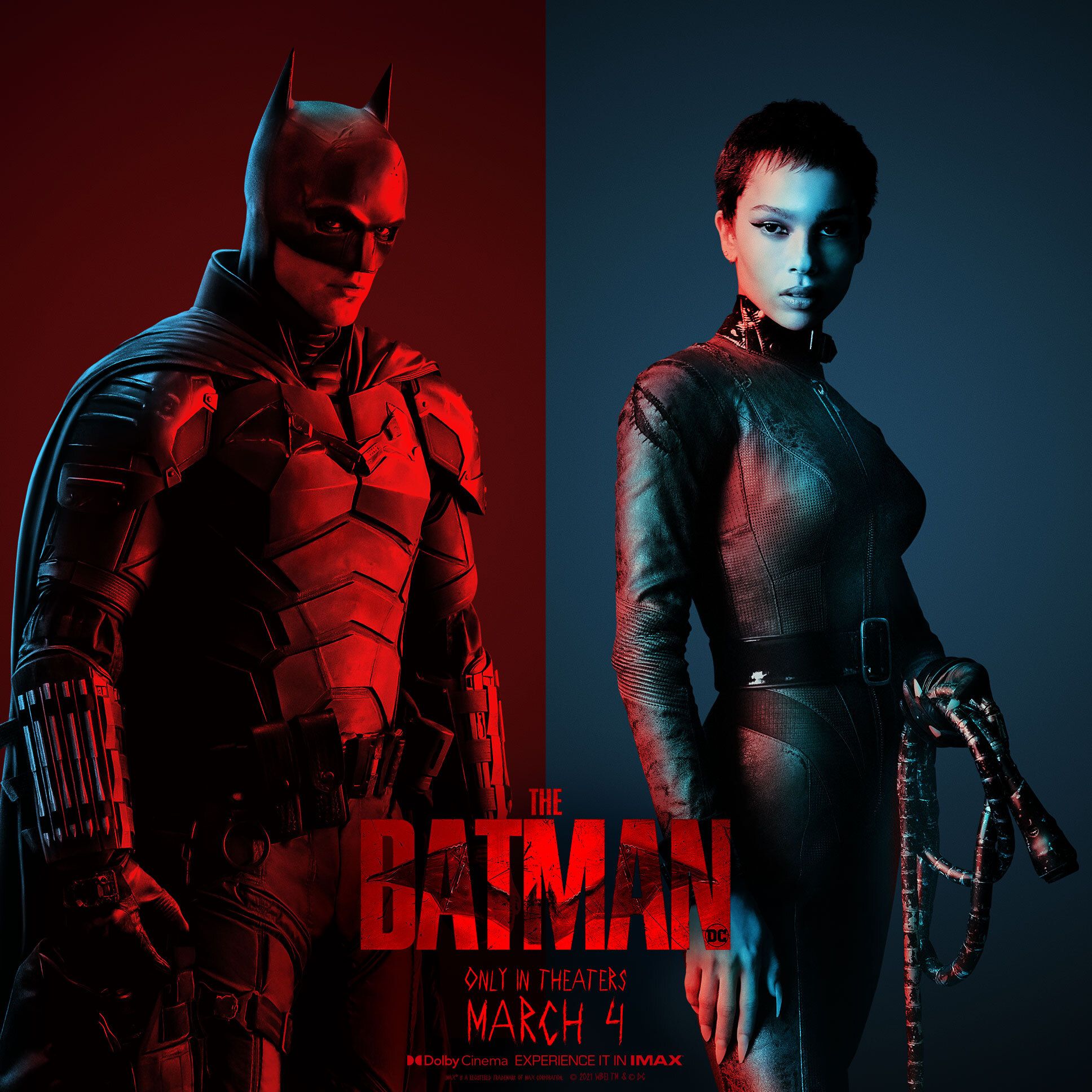 The Batman Poster Makes Caped Crusader & Catwoman Two Sides of