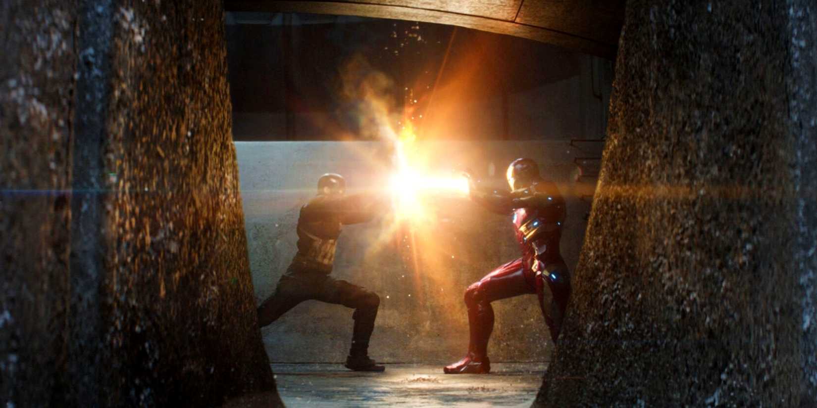 Steve and Tony going head to head in Captain America: Civil War
