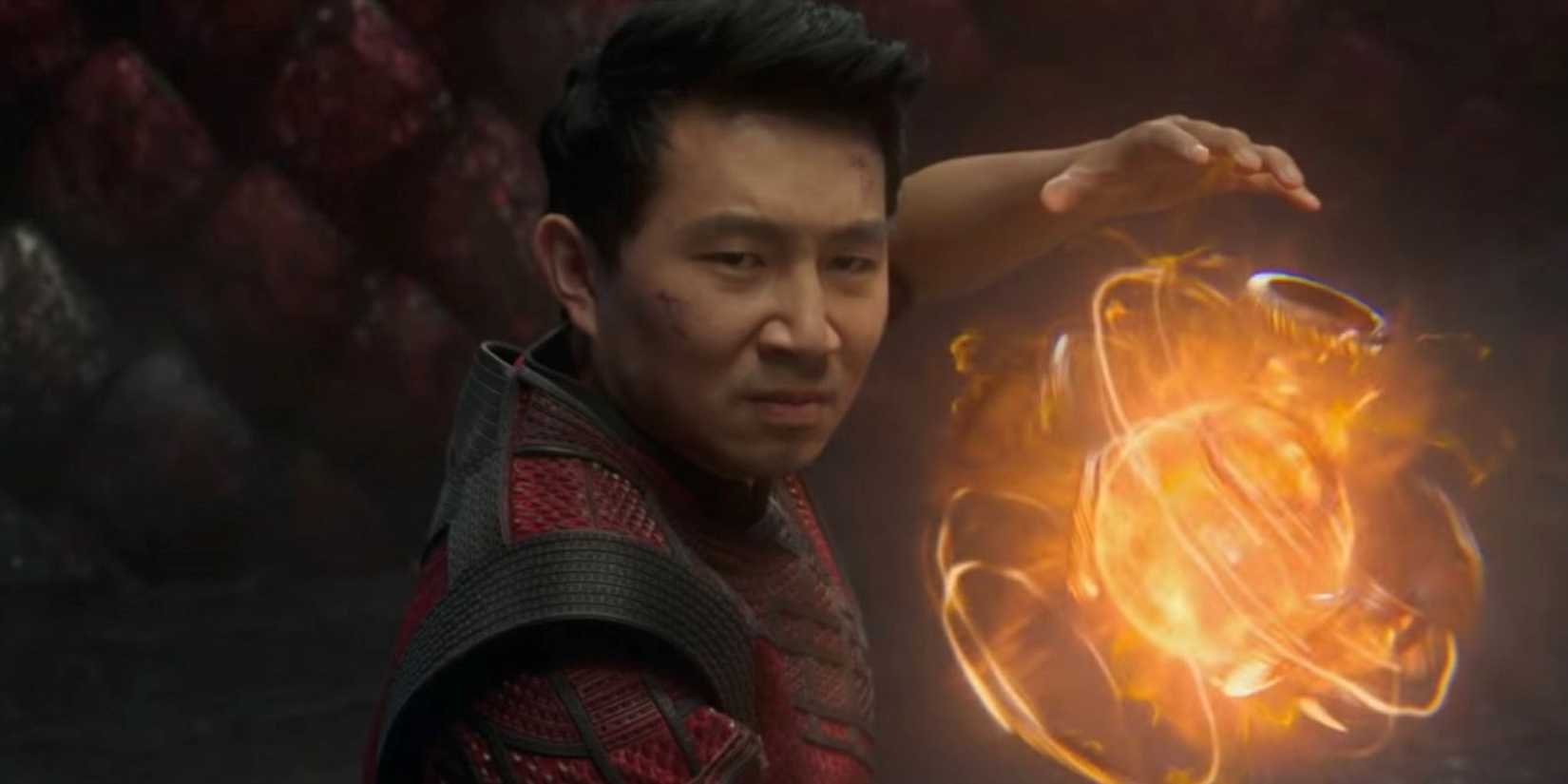Shang-Chi preps to fight Wenwu with the Ten Rings in Shang-Chi and the Legend of the Ten Rings