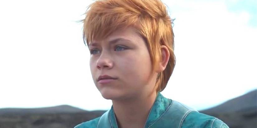 Lia McHugh kā Sprite tuvplāns Marvel's Eternals