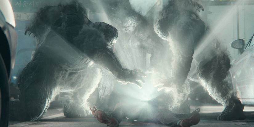 The demons in 'Hellbound' killing someone. 