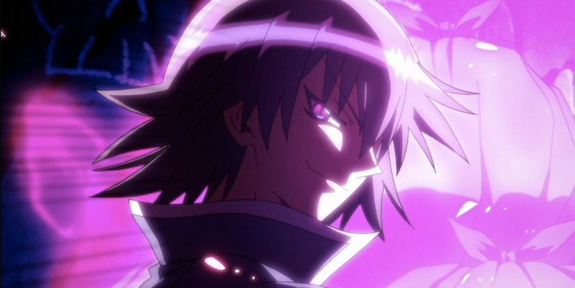 A character looking back and smiling in Welcome to Demon School! Iruma-kun