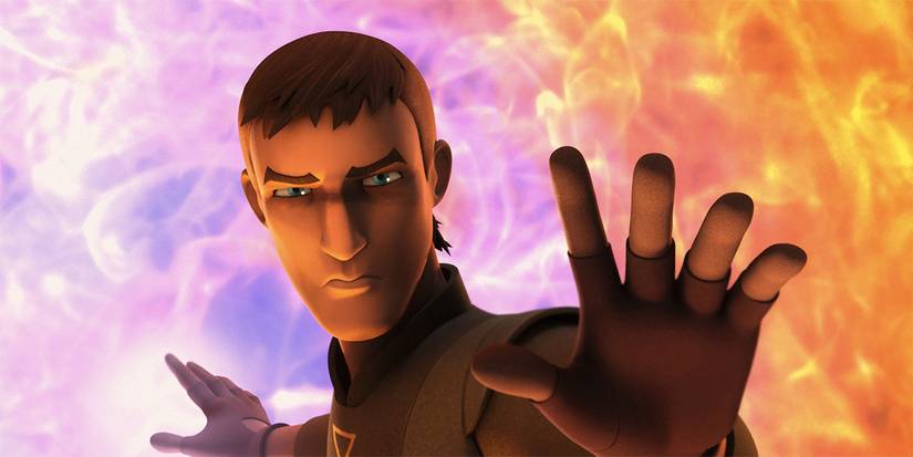 Kanan Jarrus holds back an explosion in the Star Wars: Rebels episode 'Jedi Night'