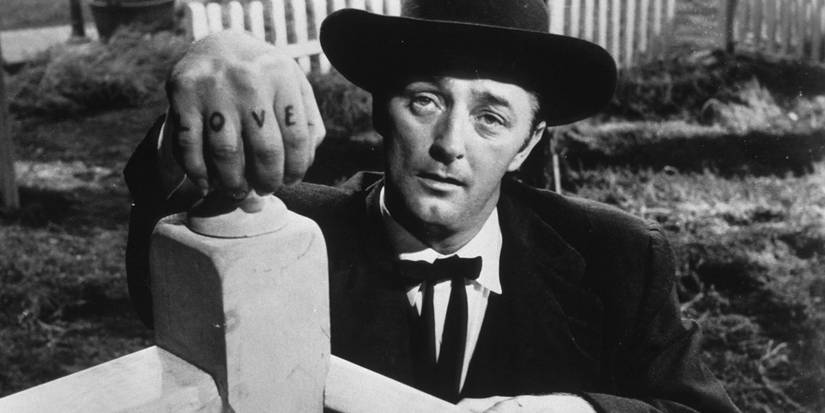 "Preacher" Harry Powell with "Love" written on his fingers in The Night of the Hunter 