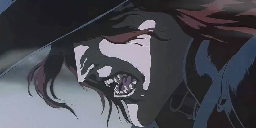 A vampire roaring in Vampire Hunter D: Boodlust