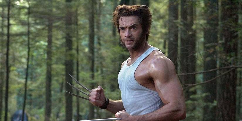 Wolverine bearing his claws in the forest in X2 X-Men United