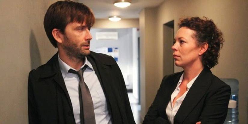 Olivia Coleman as Ellie Miller and David Tennant as Alec Hardy in 'Broadchurch.'