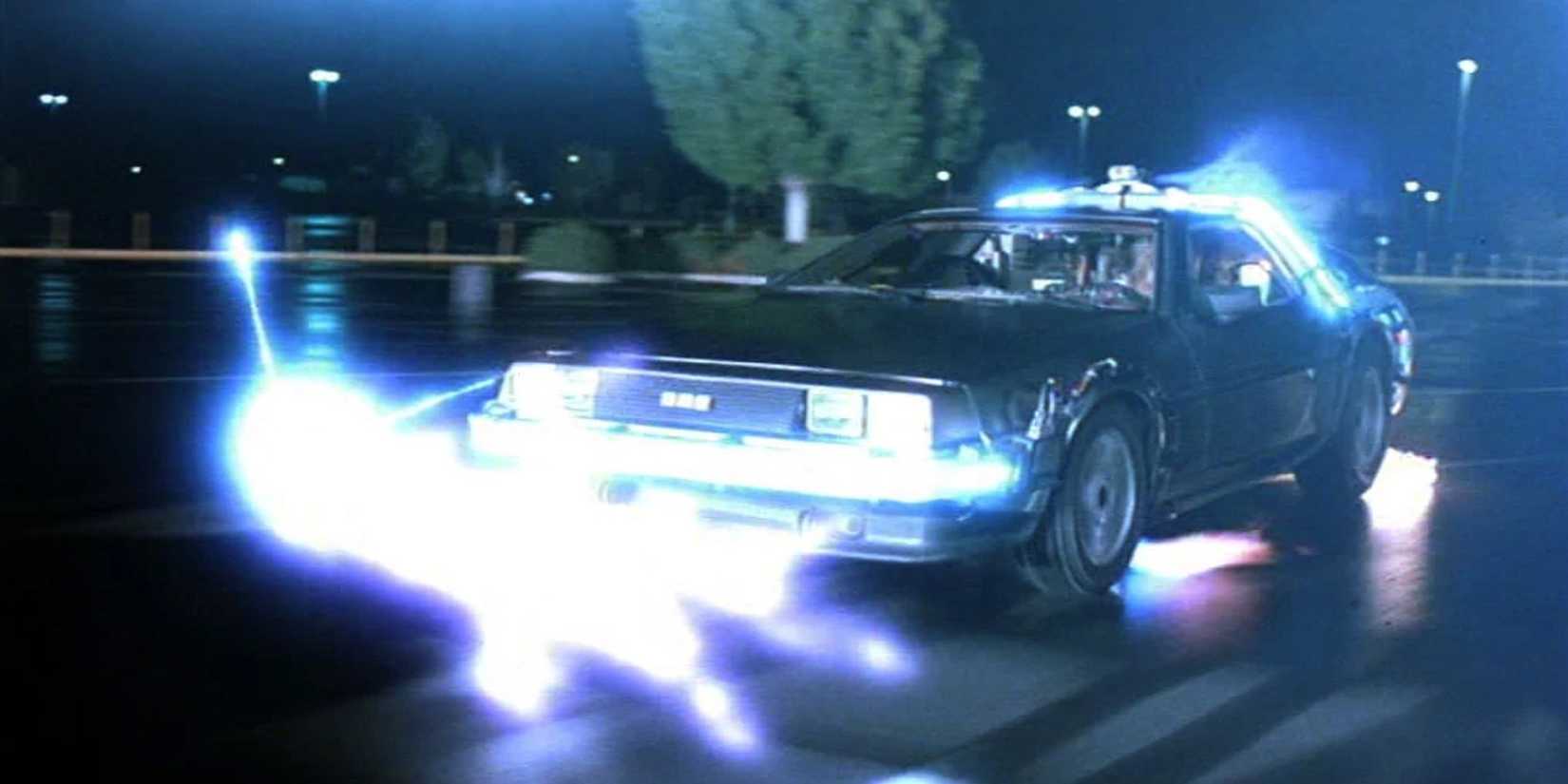 DeLorean about to time travel