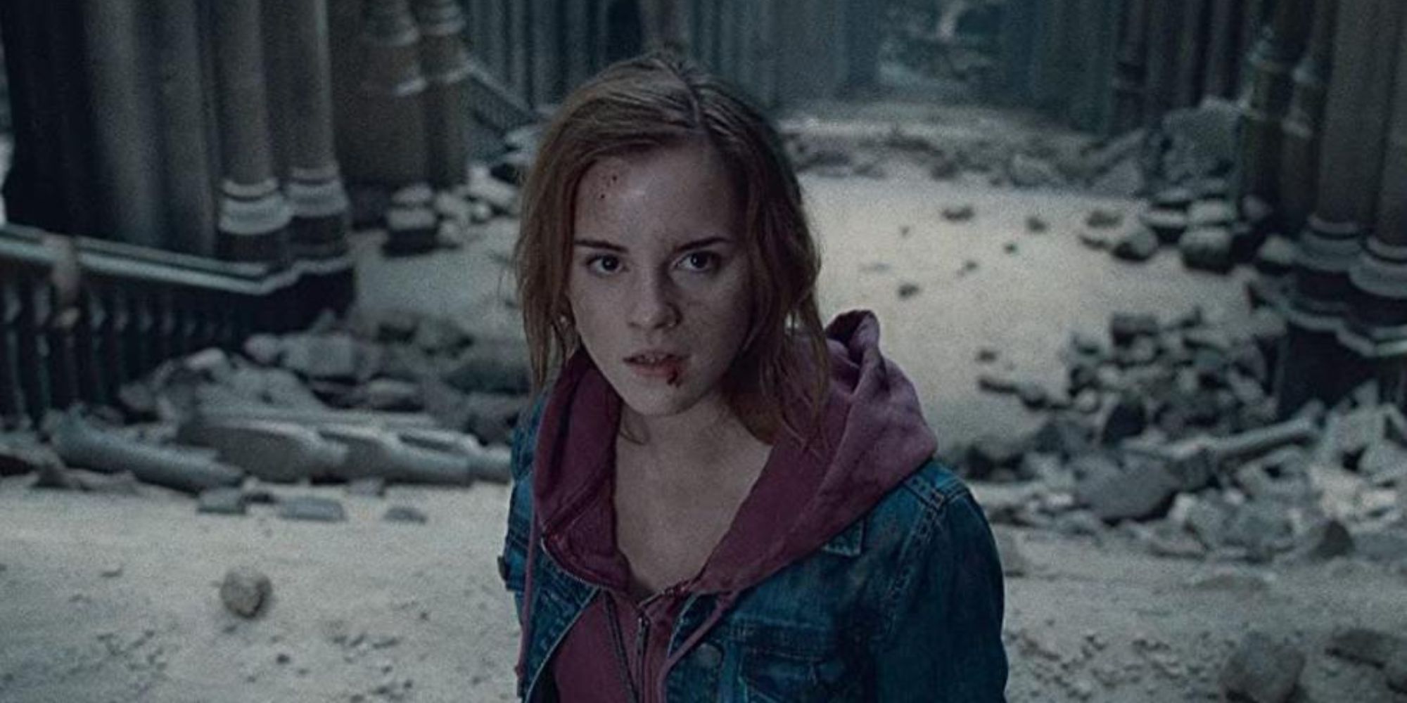 Hermione Granger in the Battle of Hogwarts in Harry Potter and the Deathly Hallows Pt. 2