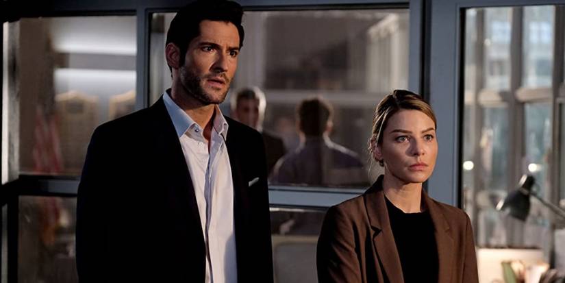 Tom Ellis and Lauren German in 'Lucifer'