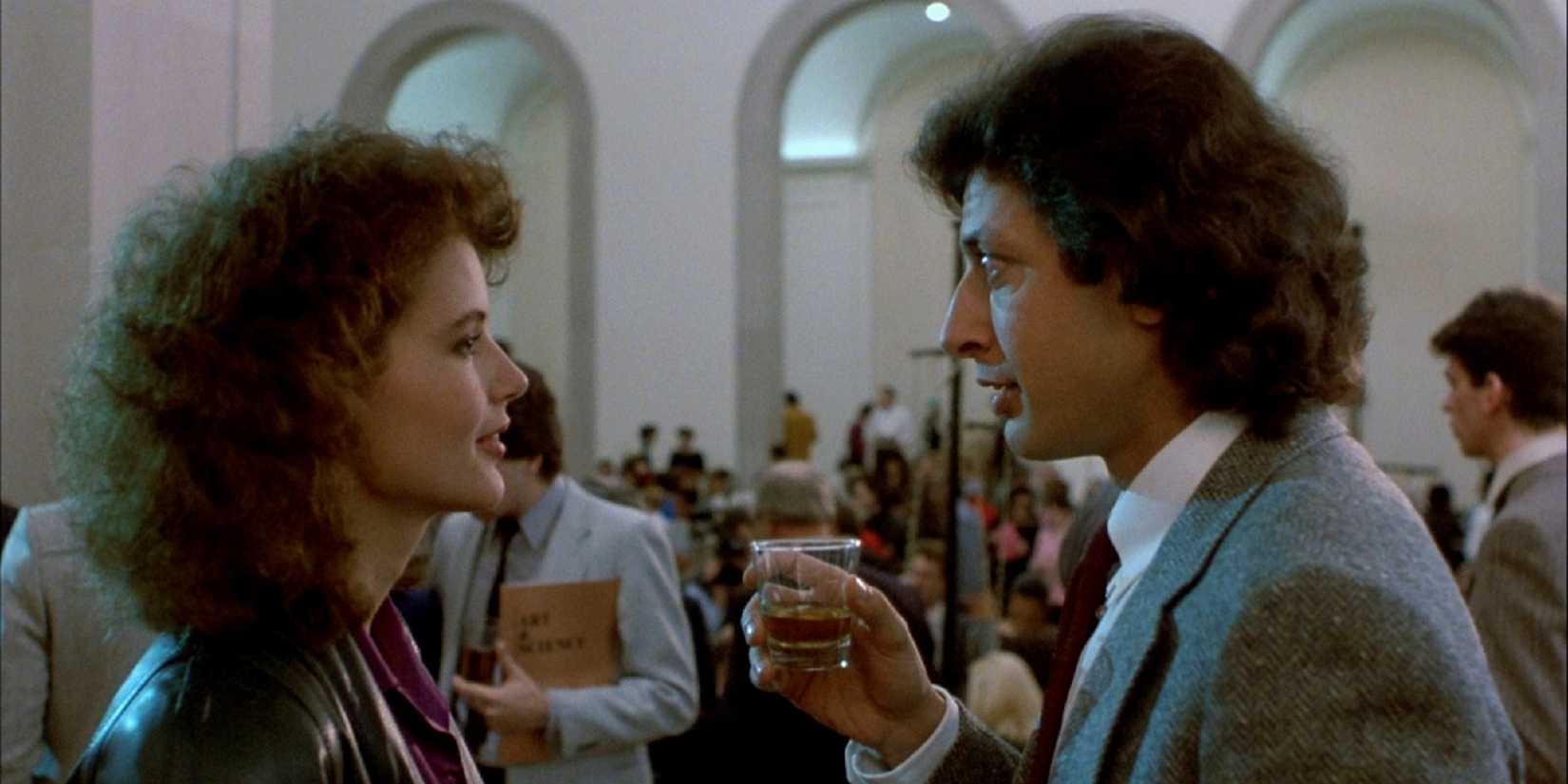 Ronnie and Seth facing each other in a conversation in The Fly