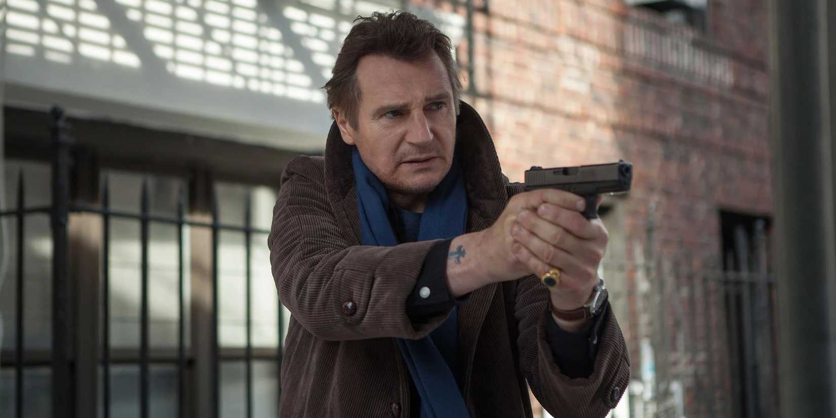 a-walk-among-the-tombstones, liam neeson, irish, cop, private eye, gun, cross tattoo