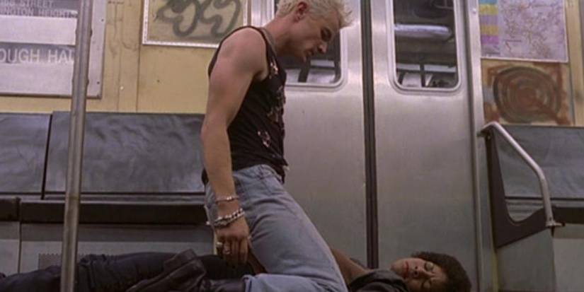 James Marsters as Spike in the episode "Fool for Love" looking down at the last Slayer