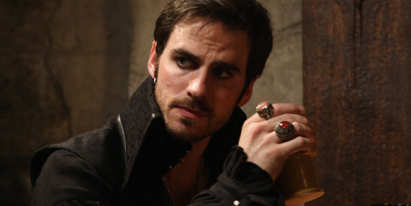 Colin O'Donoghue as Killian Jones/Captain Hook, having a drink