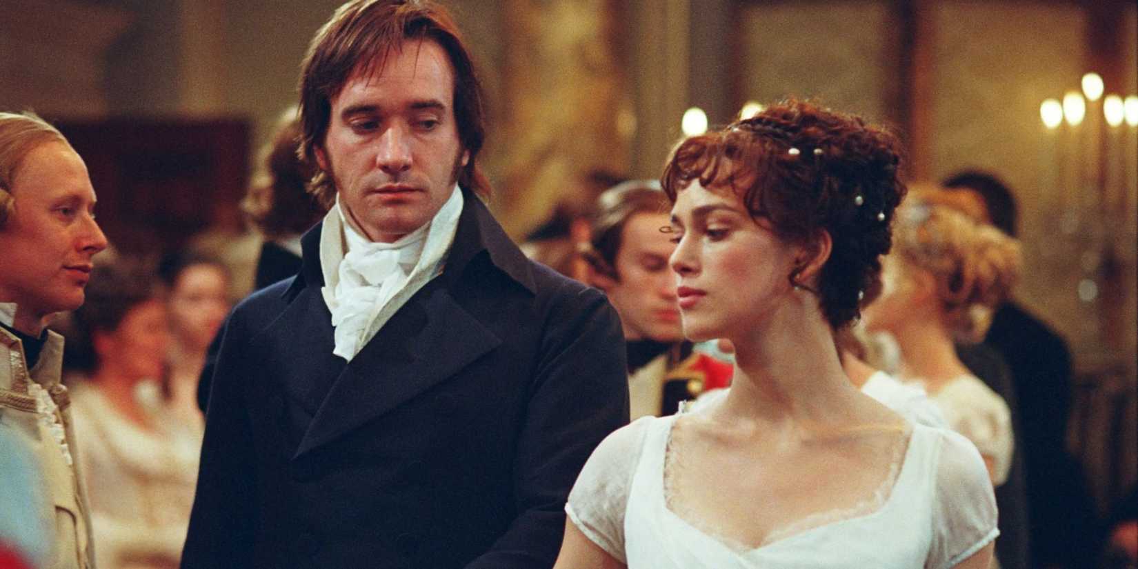 Matthew Macfadyen and Keira Knightley dancing in Pride and Prejudice