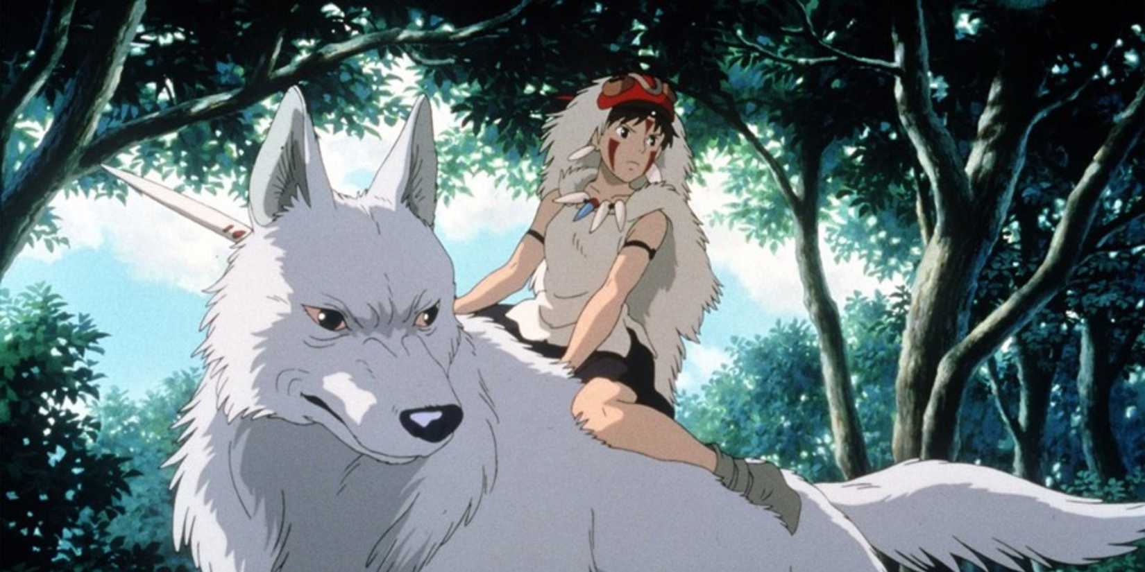 Princess Mononoke in the Studio Ghibli movie, 'Princess Mononoke'