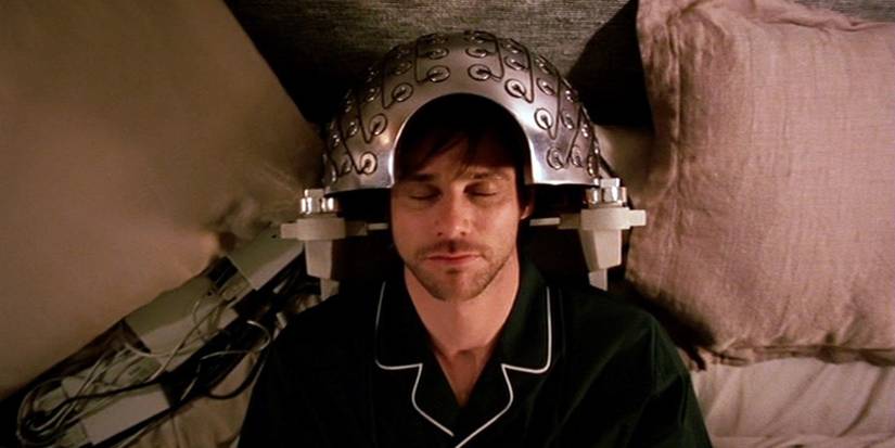 Jim Carrey as Joel Barish having his memories erased.