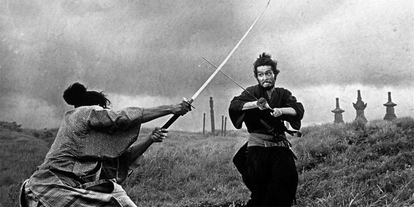 Two samurai fighting in a battlefield in Harakiri